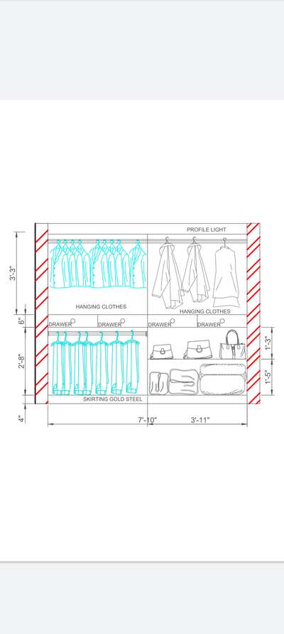 wardrobe design in AutoCAD.....2d design are also available...... #autocad2d  #autocad #autocadplan
