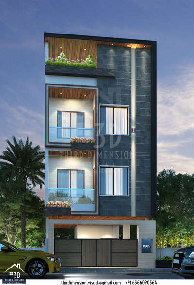 Residential building 3d render #3d  #3delevation🏠