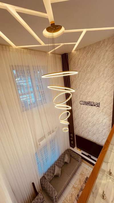 Formal Living Room #LivingroomDesigns #CelingLights #interior #curtains #furnitures #Uniquehomes