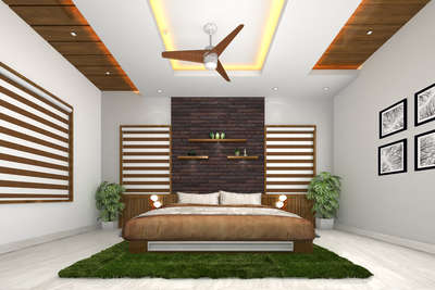 interior design kerala 3D view bedroom #dining#living