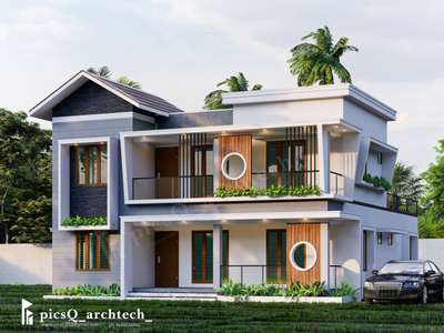 5 bhk  2250 sq ft proposed 3d elevation @ palakkad dm for more.9645069143 📲