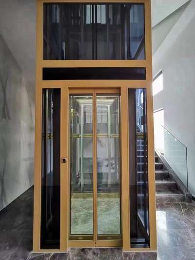 structre lift with toughened glass covering.