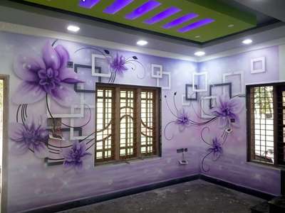 3d wall drawing and paintings