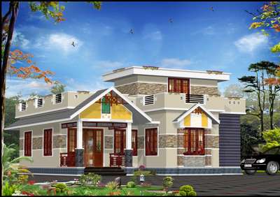 #HouseDesigns
#MyDesigns
#SmallSimpleHome
#BudjectHome

Style:- Colonial Mix Contemporary

Site:- Wadakkancherry

Area:- 1096  Sqft

Sitout, Living, Dining, stair Area, Family Living, Kitchen, Work Area, Common Toilet, stair Room. Two Dress + Bath, attached Bedrooms.