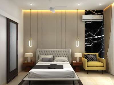 bedroom design  #InteriorDesigner  #LUXURY_INTERIOR #WALL_PANELLING #lighting