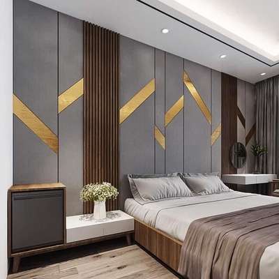 Bedroom Design
 #MasterBedroom 
 #KingsizeBedroom 
 #wallpannel