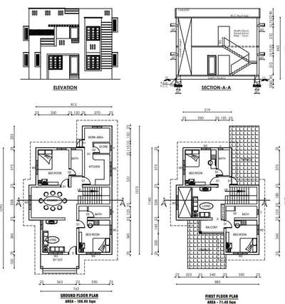1800 Sqft 4 bhk house plan