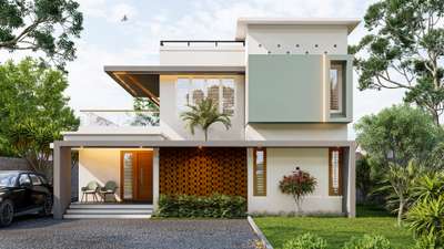 modern home @ choonad  #KeralaStyleHouse  #modernminimalism  #modernhome