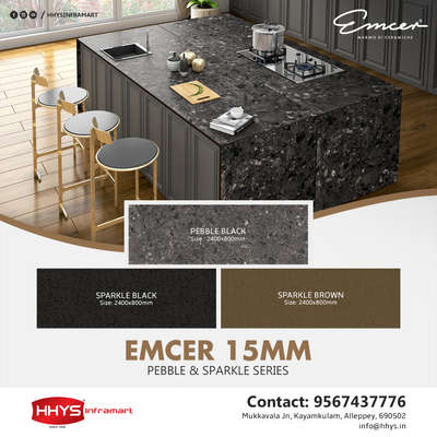 ✅ EMCER 15MM PEBBLE SERIES & SPARKLE SERIES

The historic ceramic sector has adapted to current trends as the times have changed. Our entire collection is a blend of historic techniques and contemporary values. It applies to the complete range of our products. The countertops of your house are even more beautiful and the slabs in our different designs make your home more good pleasing.

More Features :

👉 Scratch Resistant

👉 Fire Resistant

👉 Frost Resistant

👉 Germ Proof

Visit our HHYS Inframart showroom in Kayamkulam for more details.

𝖧𝖧𝖸𝖲 𝖨𝗇𝖿𝗋𝖺𝗆𝖺𝗋𝗍
𝖬𝗎𝗄𝗄𝖺𝗏𝖺𝗅𝖺 𝖩𝗇 , 𝖪𝖺𝗒𝖺𝗆𝗄𝗎𝗅𝖺𝗆
𝖠𝗅𝖾𝗉𝗉𝖾𝗒 - 690502

Call us for more Details :
+91 95674 37776.

✉️ info@hhys.in

🌐 https://hhys.in/

✔️ Whatsapp Now : https://wa.me/+919567437776

#hhys #hhysinframart #buildingmaterials #tiles #homes #construction #HomeAutomation #ElevationHome