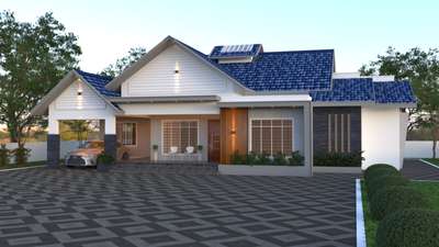 Kerala style house  design . #slopedroof  #rooftiles  #keralastyle  #TraditionalHouse  #kochi  #trendingdesign  #groundfloorplan