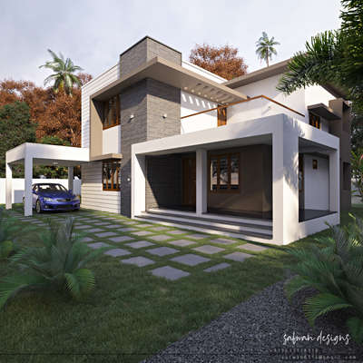 exterior 3d view...   
#ElevationHome  #homeelevation #ContemporaryHouse #3D_ELEVATION #3Dexterior #High_quality_Elevation #highquality3d #architecturede#archi#newelevations