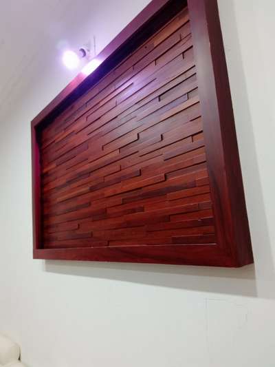 wall decoration with wood strips