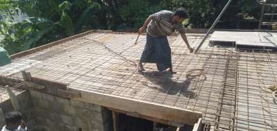 steel work for slab concreting