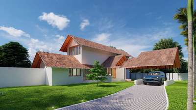 1400sqft minimal sloped roof house design.
 #lumionrendering #3Darchitecture #rendering #3d #KeralaStyleHouse