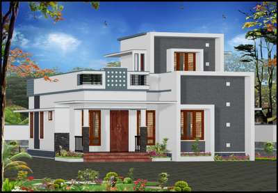 #HouseDesigns
#housedesigns🏡🏡
#MyDesigns
#Simple
#Small

Style:- Minimalistic Contemporary.

Place :- Arthat, Kunnamkulam.

Ground Floor:- Sitout, Semi Courtyard, Living, Dining, Stair Area,Kitchen, Work Area, Two Bath Attached Bedrooms, and have എ common Toilet

First Floor:- Stair Head.

Area:- 1158+ 195=1353 Sqft