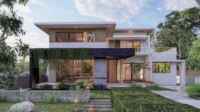Tropical modern house.
ongoing project in Kodungallur, Thrissur.
4bhk in 2400 sqft
Estimated cost - 2000/sqft
 #architecturedesigns  #keralaplanners  #HouseDesigns  #HouseConstruction  #ElevationDesign