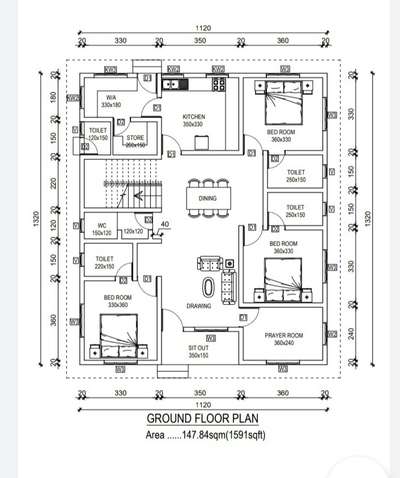 My single floor house plan