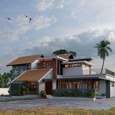 "സ്വസ്തി"
Proposed Residential Project for Mr. Rajaram at Attingal, Area : 2200 sqft. 
#residence #Architect #architecturedesigns #design #keralaarchitecture #residenceproject  #rawshackconcepts #3drenders #HomeAutomation  #ElevationHome  #exteriordesigns