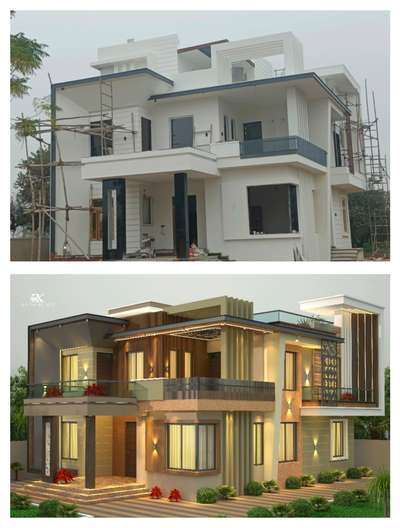 with material process site Rajasthan In RJ 23 Sikar Fatehpur Road 
 #exteriordesigns  #ElevationDesign  #InteriorDesigner  #4BHKPlans  #architecturedesigns  #best3ddesinger 👉AM Home Designer📉