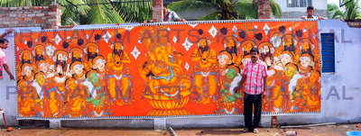 Big Ganesha Mural Paintings... Size 25x7feet.. #mural  #muralpainting  #muralpaintingoncanvas  #muralpaintingonwall  #artisthandpainting  #artist  #artwall  #artwork  #WallDecors