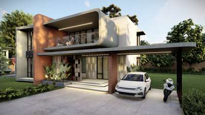 #exteriordesigns #architecturekerala #home #lifestyle  #homedesigne #modernhome #minimalaesthatic #Minimalistic #ContemporaryHouse