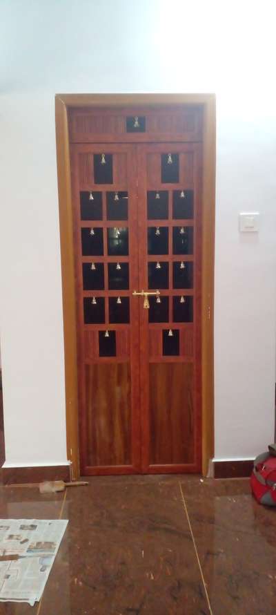 pooja room door in aluminium ( budget friendly low cost work )