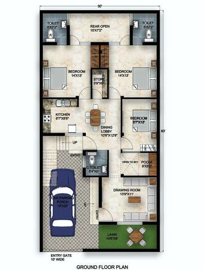 30x60 Floor plan ₹₹₹ #sayyedinteriordesigner  #30x60houseplan  #FloorPlans