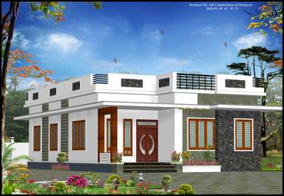#HouseDesigns
#MyDesigns
#simpleandelegant 



"" It's not How big the House is,
It's How "Happy" the Home is. ""

A Simple Contemporary Design :-



Have a sit out,Living,Dining,3 Bedrooms(2 Attached Bedrooms),Prayer Area,Kitchen,Work Area & a Common Toilet. Area 1102 Sqft....