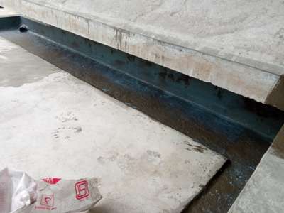Terrace waterproofing using Cementitous 2K coating with elastomeric fibre reinforced and also used 45gsm fibre mesh