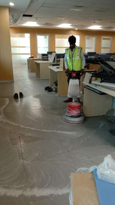 Floor scrubing