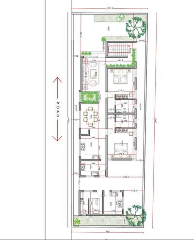 3 bhk residential plan plan for small plot