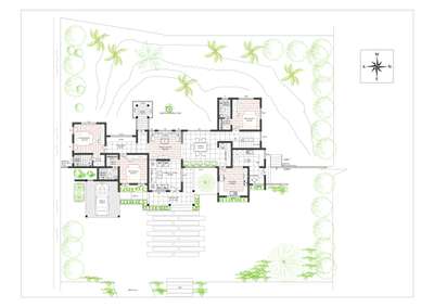 Site Plan 👉2659sq. ft 👉3bhk Residence  #Siteplan #Residencedesign #3BHKHouse #keralahomedesign