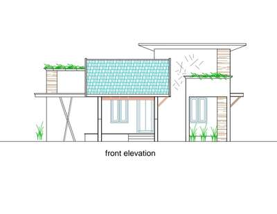 2d Elevation of a BUDGET Home of 700 sqft