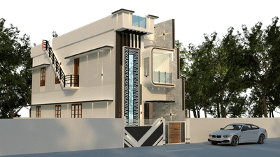 വീതി കുറഞ്ഞ സ്ഥലത്ത് ഒരു കിടിലം design
sq ft ₹5
 #exterior_Work
 #HouseDesigns