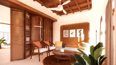 Traditional style living space
#TraditionalHouse 
#KeralaStyleHouse 
#interiordesignkerala 
#LivingroomDesigns 
#wooddesign 
#3dvisualisation 
#rendering3d
