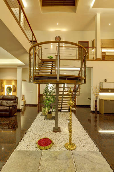 open stair steel and wood combination