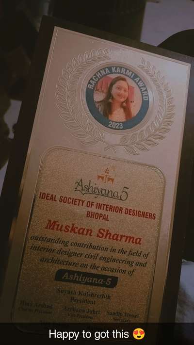 i got the award of interior designer from Ideal Society Of Interior Designers🙏💗 #ISID #thankyou #InteriorDesigner  #autocad #designhome