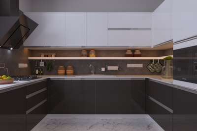 Kitchen 3D View  #ModularKitchen  #Architectural&Interior  #KitchenRenovation  #KitchenInterior