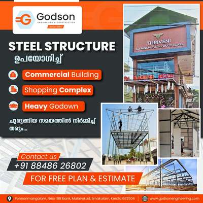 Godson engineering and construction
steel building and all types of roofing.
home,resturant,commerical building,tiny homes,factories,showrooms...etc...
8848626802