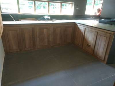 kitchen cabinets with teak wood