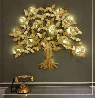 metal wall decore with light