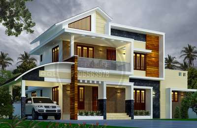 2400 sqft 4 BHK contemporary House Design...@Manimala