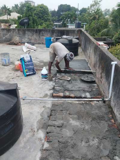 roof slab portion water proofing work