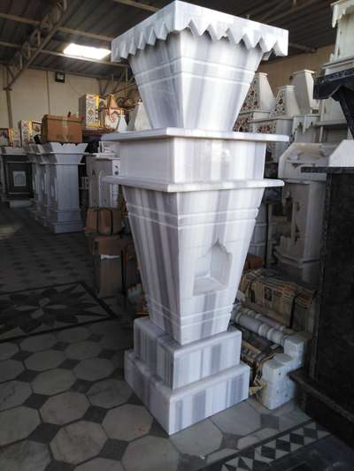 Imported marble Tulsi pots