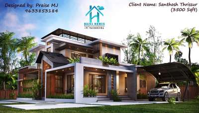 Call +91 96 33 85 31 84 To bring your Imagination to Reality
Designed by: PRAISE MJ
Client Name: Santhosh kumar
Area.  : 3500 sft
 Location : Thrissur
 #houseplan    #home designing  #interior design # exterior design #landscapping #Estimation #HouseConstruction