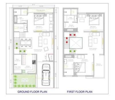 Ground and first floor 2D plan 
 #2DPlans  #SmallHouse