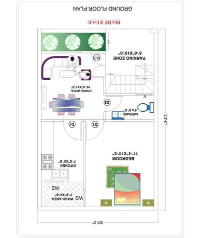 floor plan Of a Residential House 

#FloorPlans #SouthFacingPlan #2BHKHouse #2DPlans #20LakhHouse #2dDesign #ElevationDesign #2500sqftHouse #2000sqftHouse #2ddesigning