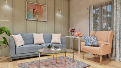 Living room always need a feel of togetherness like coral and sea #homeinterior #LivingroomDesigns #InteriorDesigner