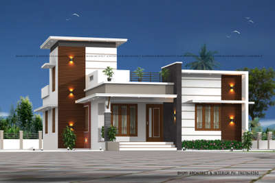 Kerala style contemporary house single floor house