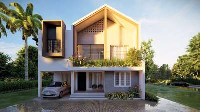 Contemporary home exterior renovation design.
Renovation of single floor home to double floors.
 #architecturedesigns  #HouseRenovation